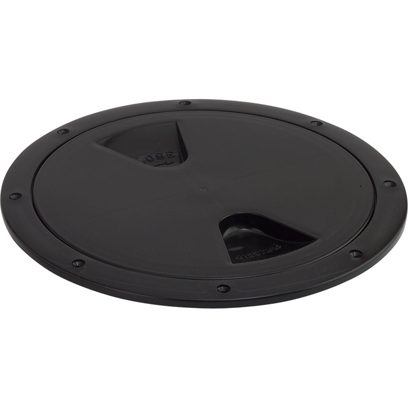 Sea-Dog Screw-Out Deck Plate – Black – 5″ [335755-1]