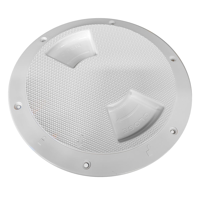 Sea-Dog Textured Quarter Turn Deck Plate – White – 8″ [336182-1]