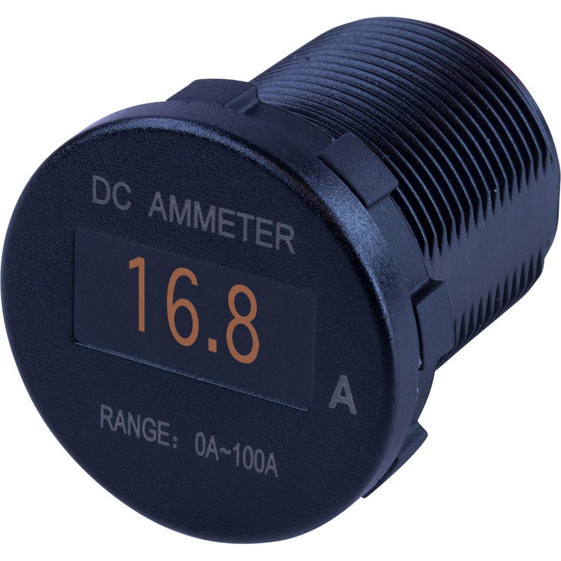 Sea-Dog Round OLED DC Amp Meter – 0 Amp-100 Amp [421620-1]