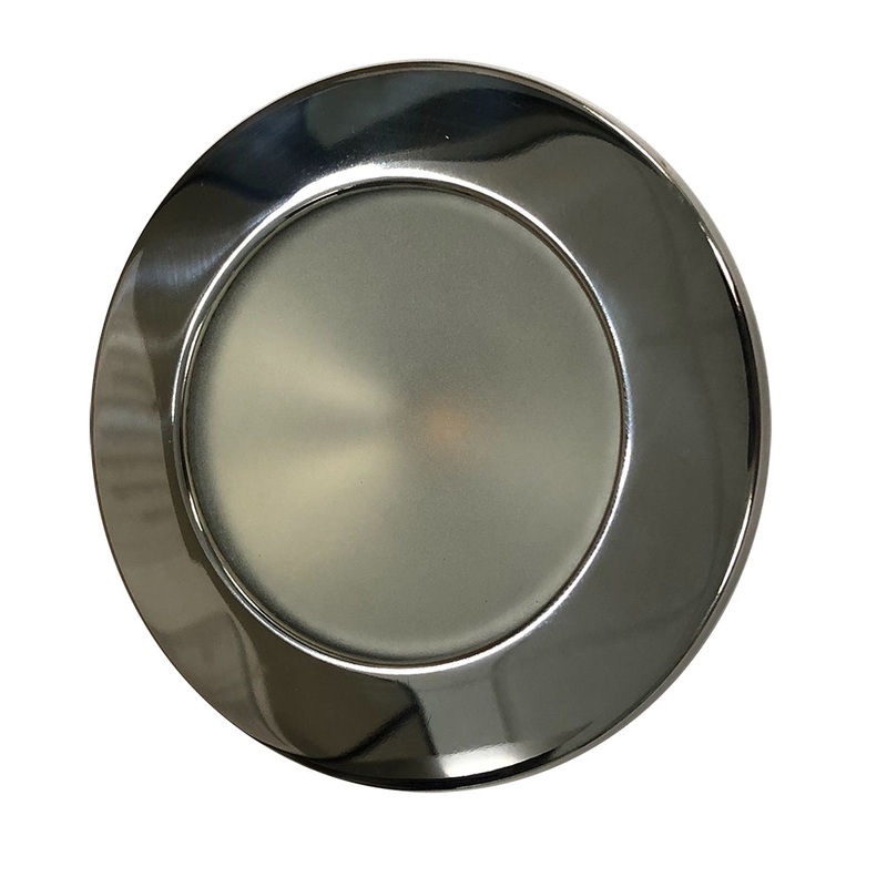 Lunasea Gen 3 Indoor/Outdoor Recessed 3.5 LED Light – 2700K 85 CRI Dimmable COB LED – Warm White/Polished SS Bezel [LLB-46WW-3A-SS]