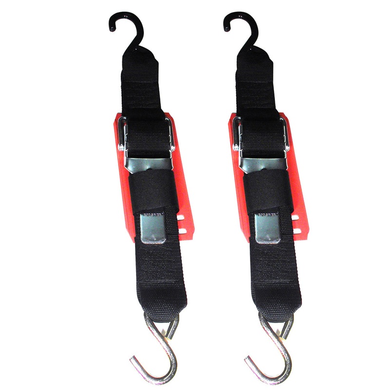 Rod Saver Paddle Buckle Trailer Tie-Down w/Vinyl Pad – 2″ x 2 – Pair [2PB2VP]