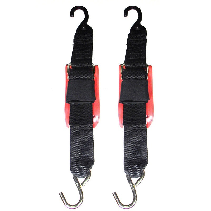 Rod Saver Quick Release Trailer Tie-Down w/Vinyl Pad – 2″ x 6 – Pair [QRTD6VP]