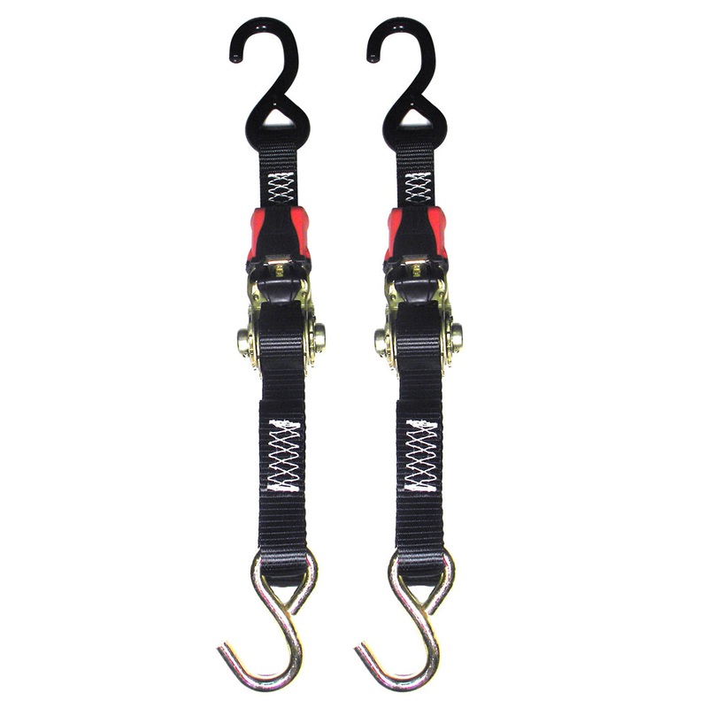 Rod Saver Rubber Ratchet Tie-Down – 1″ x 6 – Pair [RTD6]