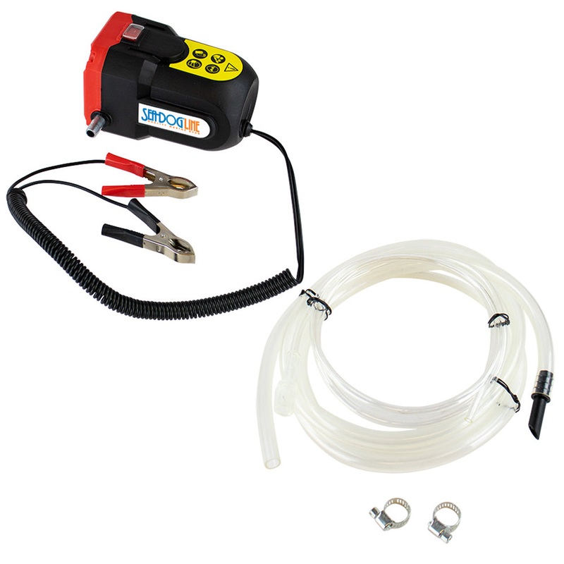 Sea-Dog Oil Change Pump w/Battery Clips – 12V [501072-3]