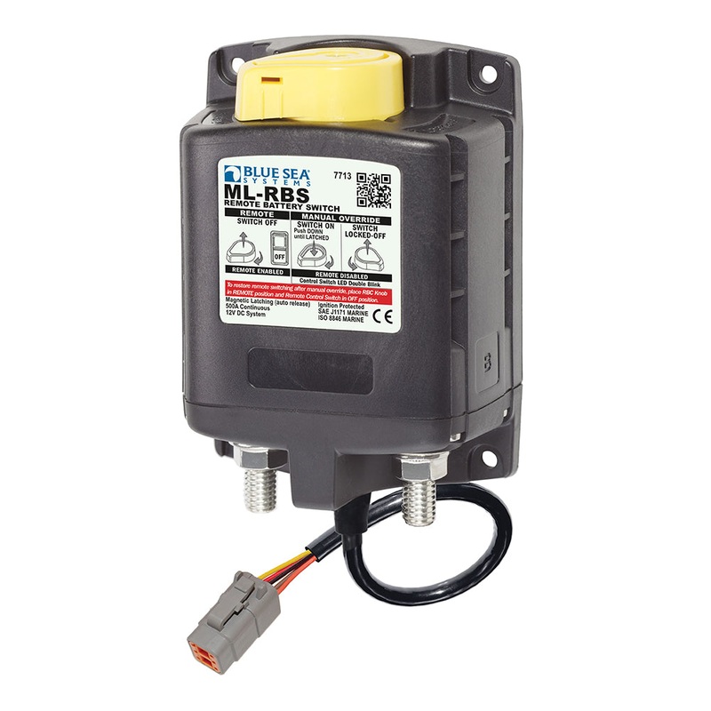 Blue Sea 7713100 ML-RBS Remote Battery Switch w/Manual Control Auto Release  Deutsch Connector – 12V [7713100]