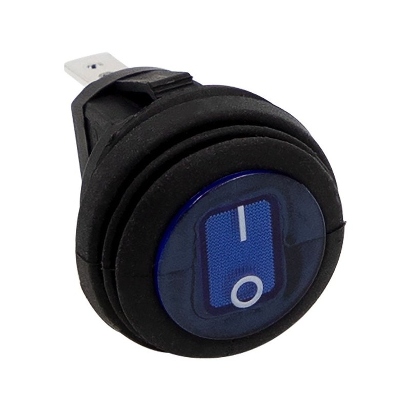 HEISE Rocker Switch – Illuminated Blue Round – 5-Pack [HE-BRS]