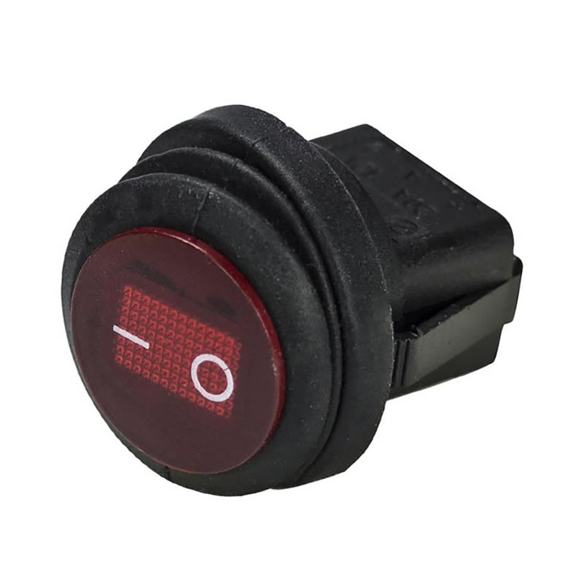 HEISE Rocker Switch – Illuminated Red Round – 5-Pack [HE-RRS]