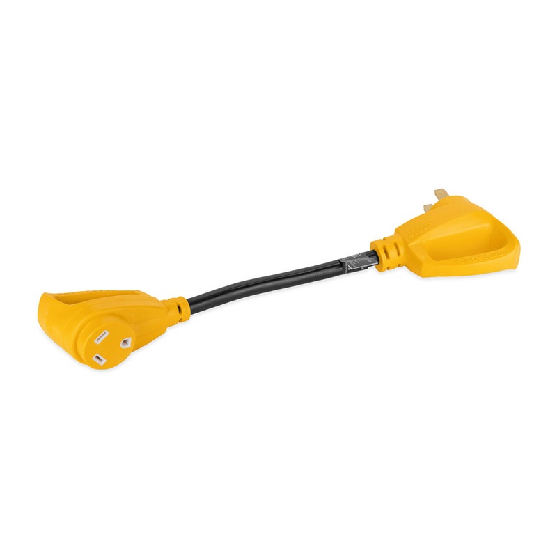 Camco Power Grip 18″ Dogbone Adapter – 50 Amp Male/30 Amp Female [55173]
