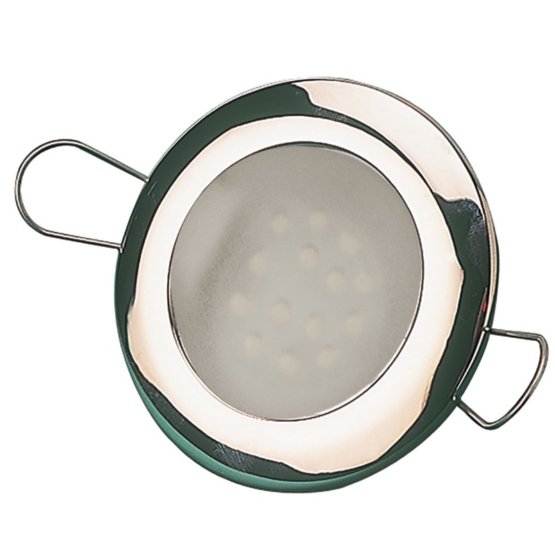 Sea-Dog LED Overhead Light 2-7/16″ – Brushed Finish – 60 Lumens – Frosted Lens – Stamped 304 Stainless Steel [404332-3]