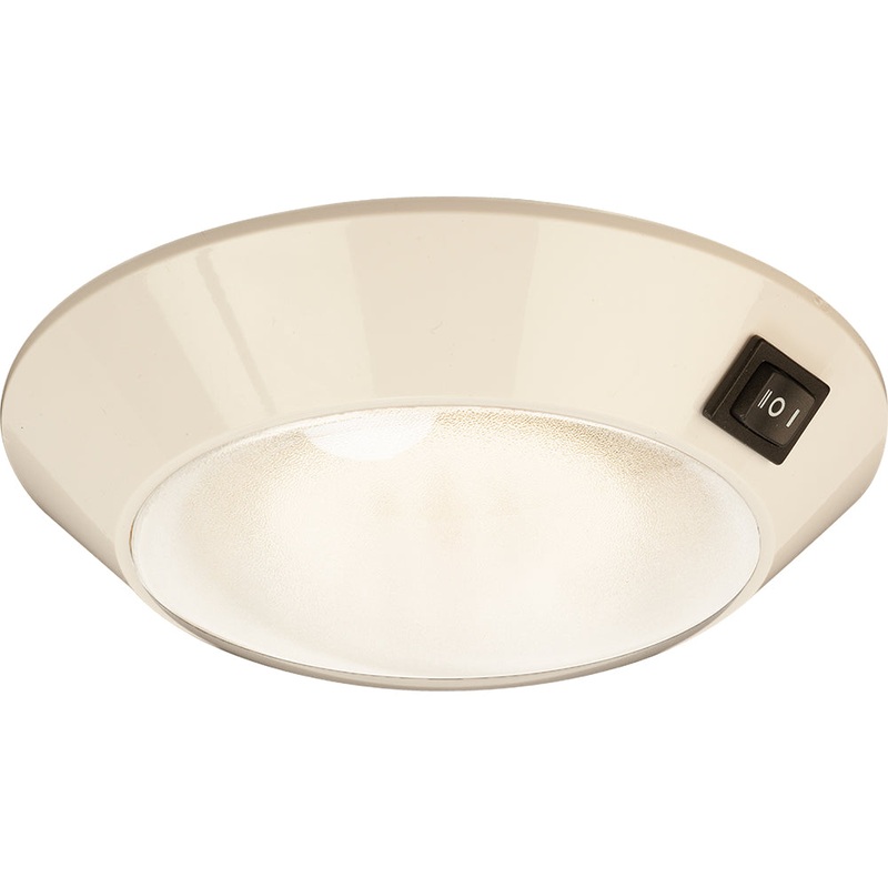 Sea-Dog White Plastic LED Dome Light 4″ Day/Night – Clear/Red Bulb [401757-1]