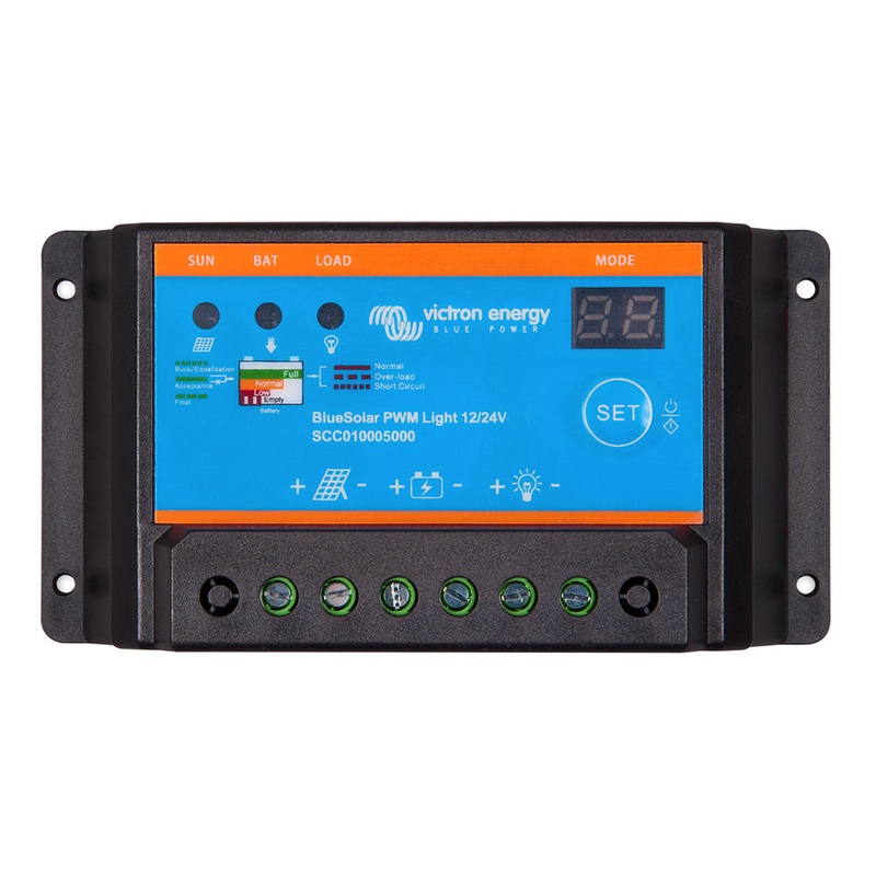 Victron BlueSolar PWM-Light Charge Controller – 12/24V – 20AMP [SCC010020020]