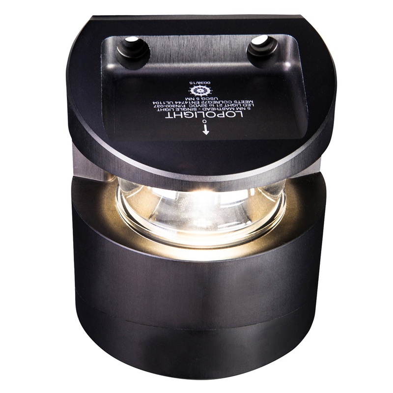 Lopolight Series 300-037 – Masthead Light – 5NM – Vertical Mount – White – Black Housing [300-037B]
