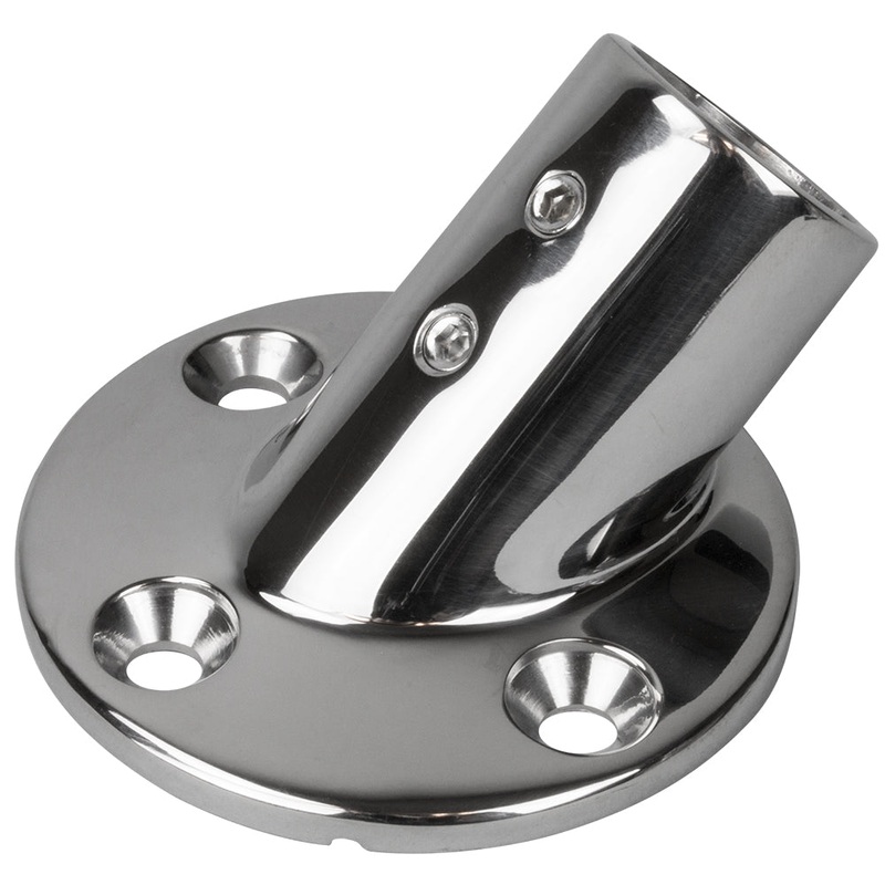 Sea-Dog Rail Base Fitting 2-3/4″ Round Base 45 316 Stainless Steel – 1″ OD [280451-1]