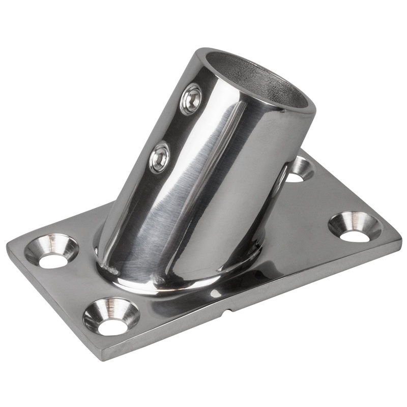 Sea-Dog Rail Base Fitting Rectangular Base 60 316 Stainless Steel – 1-7/8″ x 3-1/4″ – 1″ OD [281601-1]