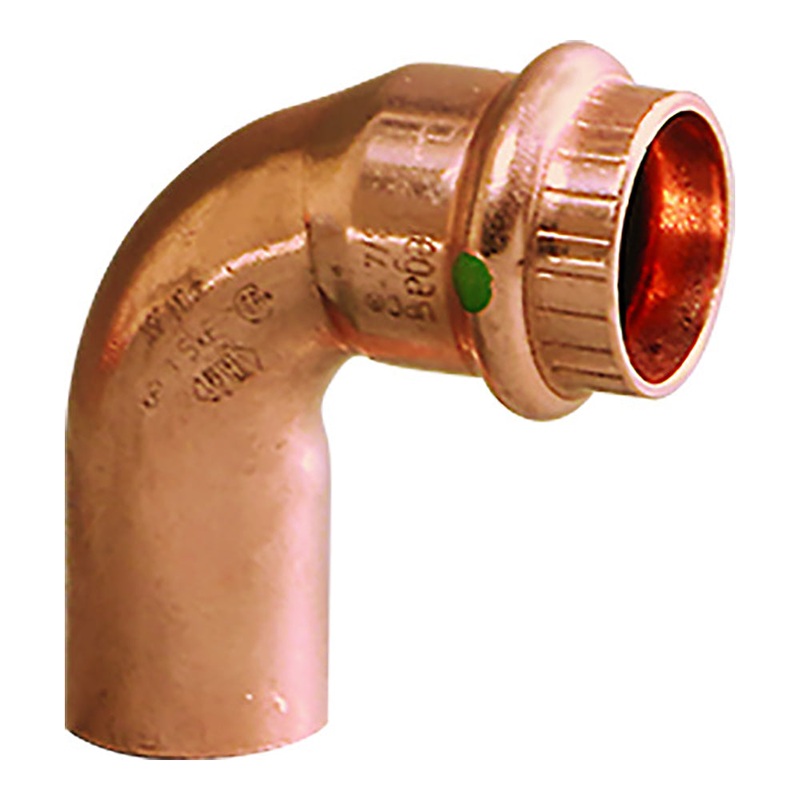 Viega ProPress 1-1/2″ – 90 Copper Elbow – Street/Press Connection – Smart Connect Technology [77067]