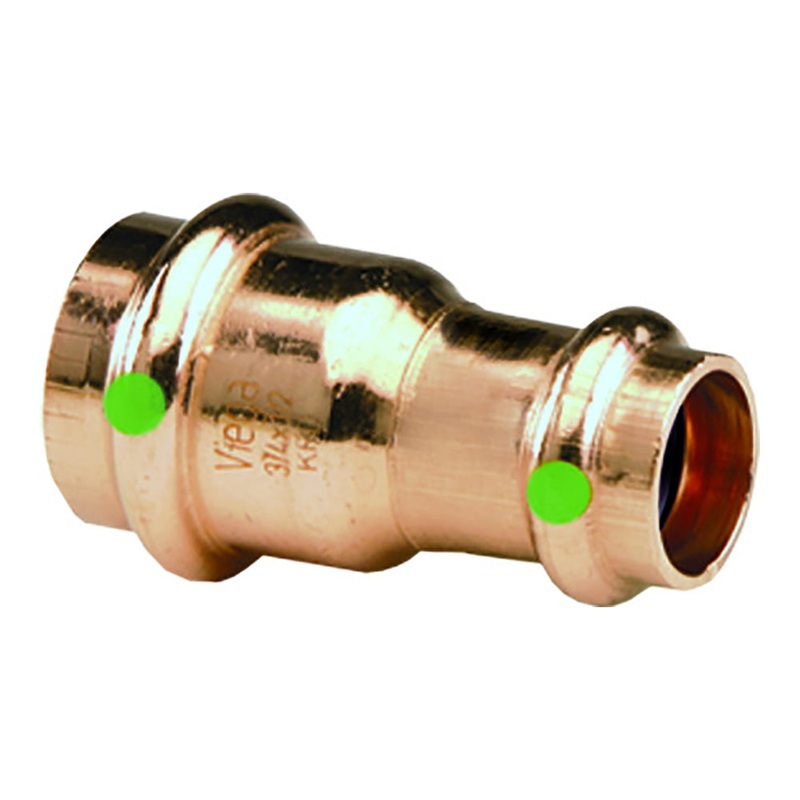 Viega ProPress 1″ x 3/4″ Copper Reducer – Double Press Connection – Smart Connect Technology [78152]