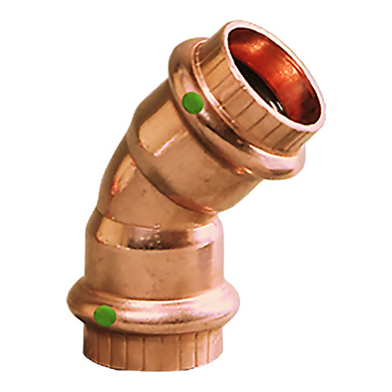 Viega ProPress 3/4″ – 45 Copper Elbow – Double Press Connection – Smart Connect Technology [77023]