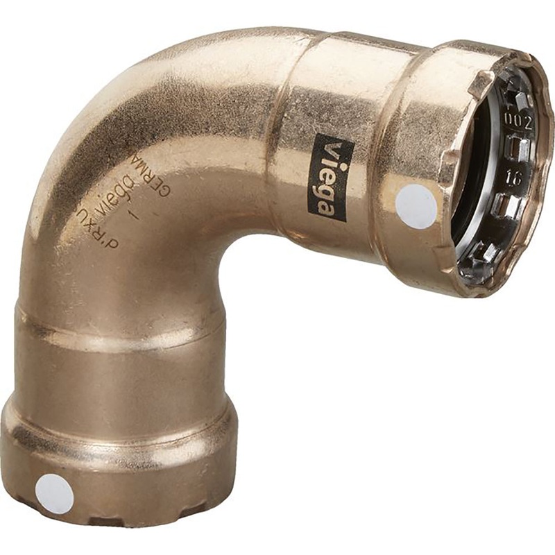 Viega MegaPress 3/4″ 90 Copper Nickel Elbow – Double Press Connection – Smart Connect Technology [88005]