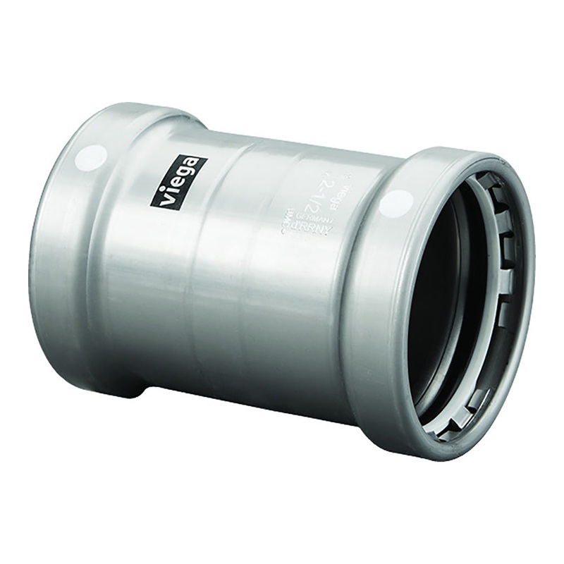 Viega MegaPress 4″ Carbon Steel Coupling w/o Stop w/FMK – Double Press Connection – Smart Connect Technology [26695]