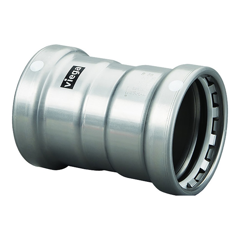 Viega MegaPress 4″ Carbon Steel Coupling w/Stop w/FMK Double Press Connection – Smart Connect Technology [26680]