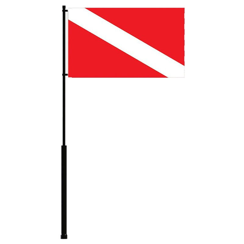 Mate Series Flag Pole – 36″ w/Dive Flag [FP36DIVE]