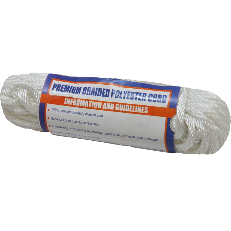 Sea-Dog Solid Braid Polyester Cord Hank – 5/32″ x 50 – White [303304050-1]
