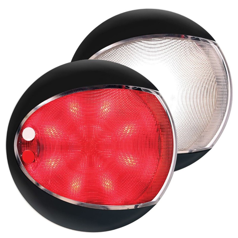 Hella Marine EuroLED 130 Touch – White/Red – Black Shroud [959950111]