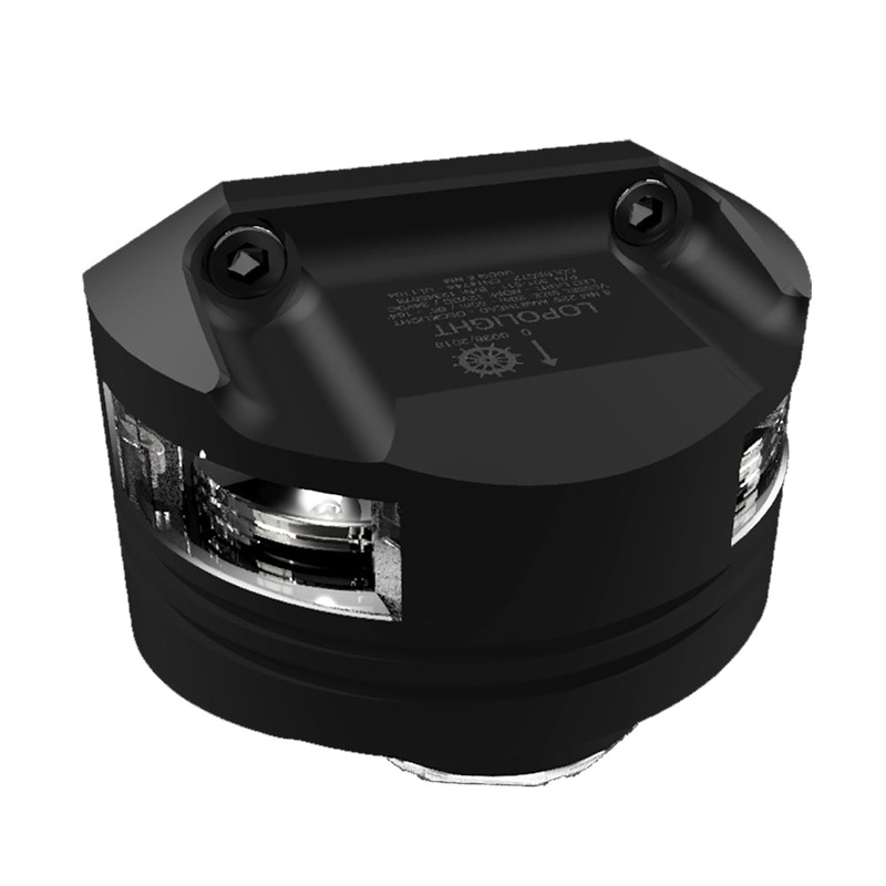 Lopolight Series 301-011 – Masthead Light w/Deck Light – 5NM – Vertical Mount – White – Black Housing [301-011DLX-B-15M]