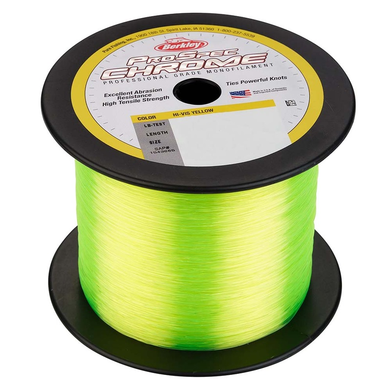 Berkley ProSpec Chrome Hi-Vis Yellow Monofilament – 130 lb – 2000 yds – PSC5B130-HVY [1543435]