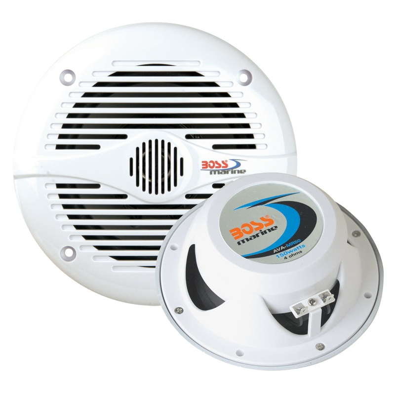 Boss Audio MR50 5.25″ Round Speakers – White – Pair [MR50]