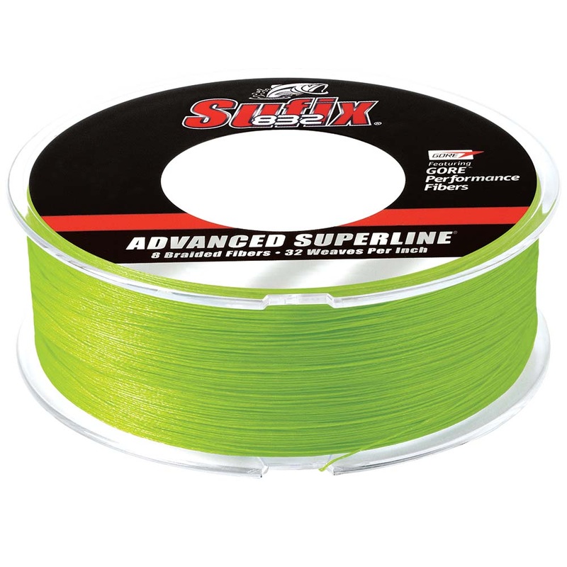 Sufix 832 Advanced Superline Braid – 15lb – Neon Lime – 600 yds [660-215L]