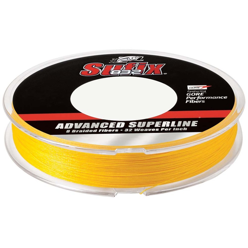 Sufix 832 Advanced Superline Braid – 20lb – Hi-Vis Yellow – 150 yds [660-020Y]