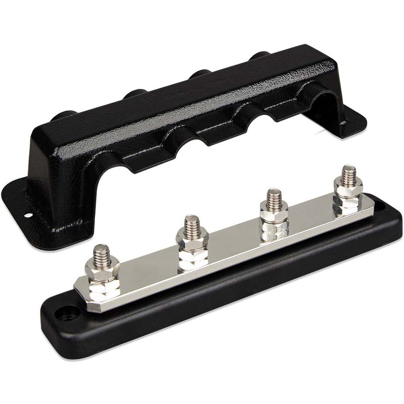 Victron Busbar 250A 4P  Cover 4X 5/16″ Terminals [VBB125040010]