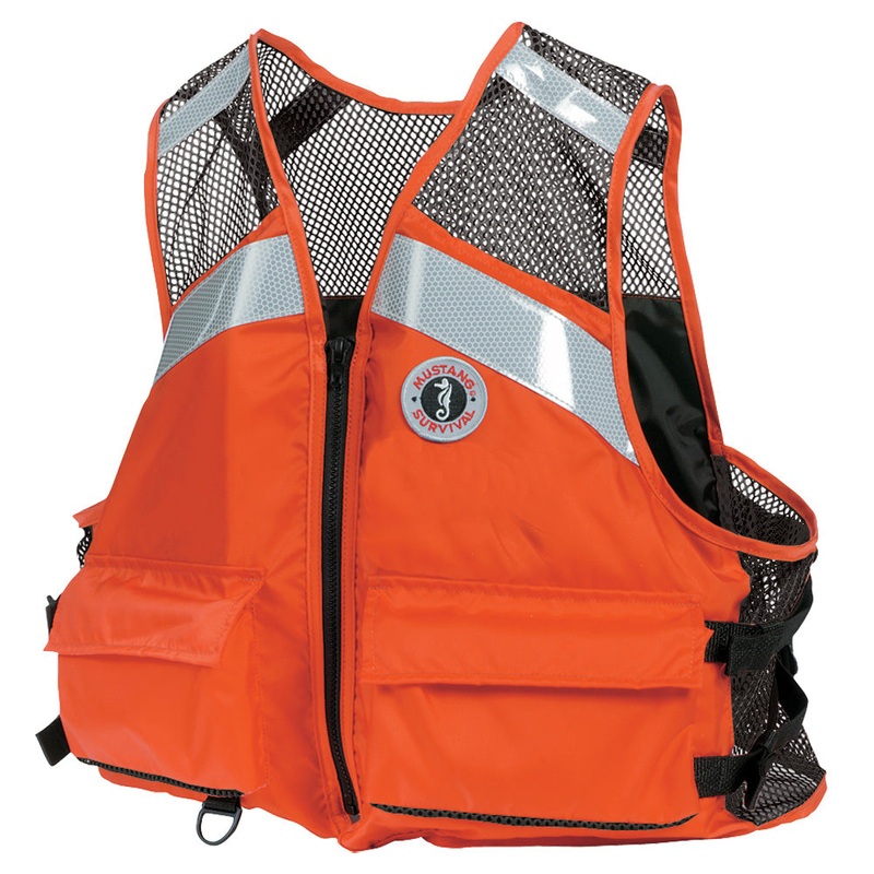 Mustang Industrial Mesh Vest – Orange – Small/Medium [MV1254T1-2-S/M-216]
