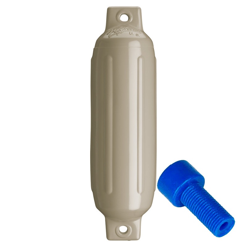 Polyform G-1 Twin Eye Fender 3.5″ x 12.8″ – Sand w/Adapter [G-1 SAND W/AIR ADAPTER]