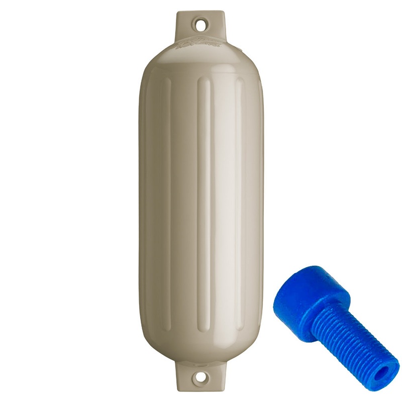 Polyform G-5 Twin Eye Fender 8.8″ x 26.8″ – Sand w/Adapter [G-5 SAND W/AIR ADAPTER]