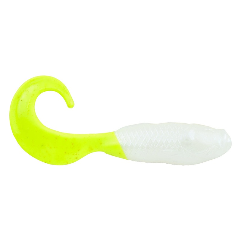 Berkley Gulp! Saltwater Swimming Mullet – 4″ – Pearl White/Chartreuse [1519934]