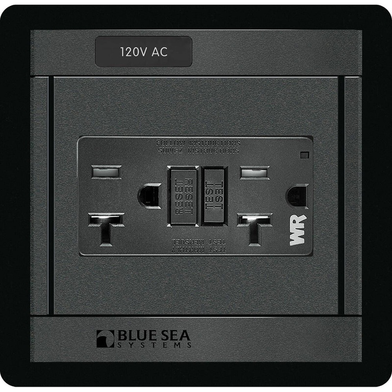 Blue Sea 1499 – 360 Panel – 120V AC GFCI Dual Outlet [1499]