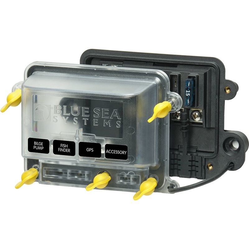 Blue Sea 5056100 – Water Resistant ST-Blade Fuse Block w/Cover [5056100]