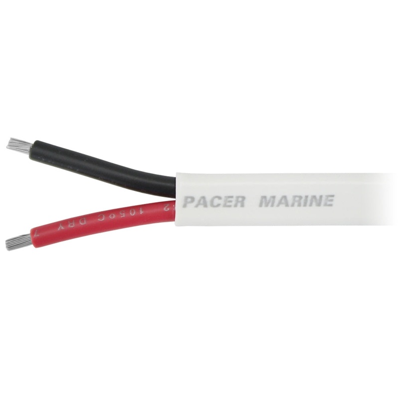 Pacer 18/2 AWG Duplex Cable – Flat Cable – Red/Black – 100′ [W18/2DC-100]