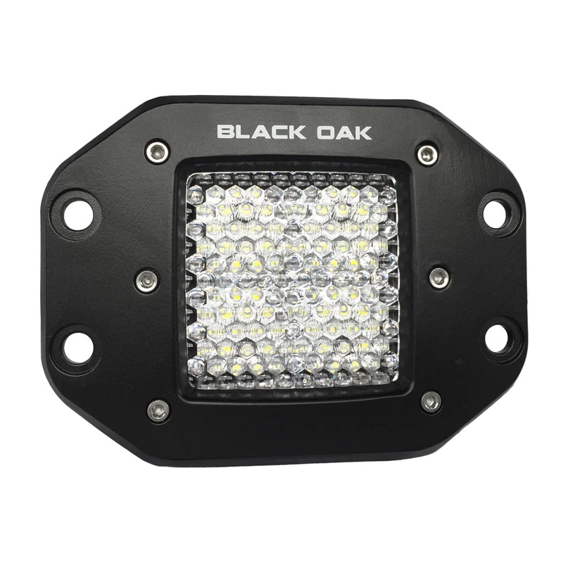 Black Oak 2″ Flush Mount LED Pod Light – Diffused Optics – Black Housing – Pro Series 3.0 [2D-FPOD10CR]