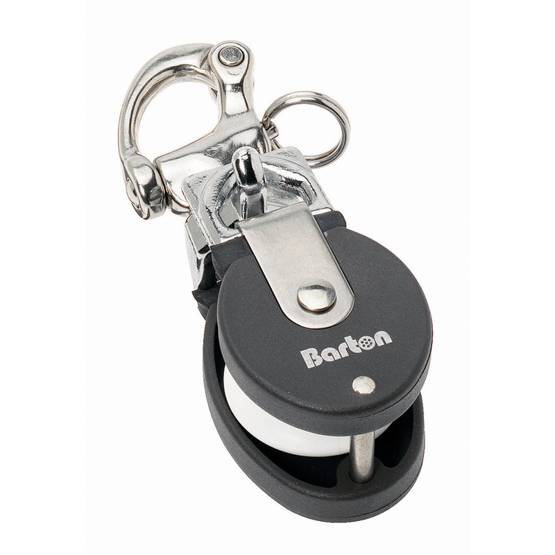 Barton Marine Size 2 Snatch Block w/Stainless Snap Shackle – 35mm Sheave [90301]