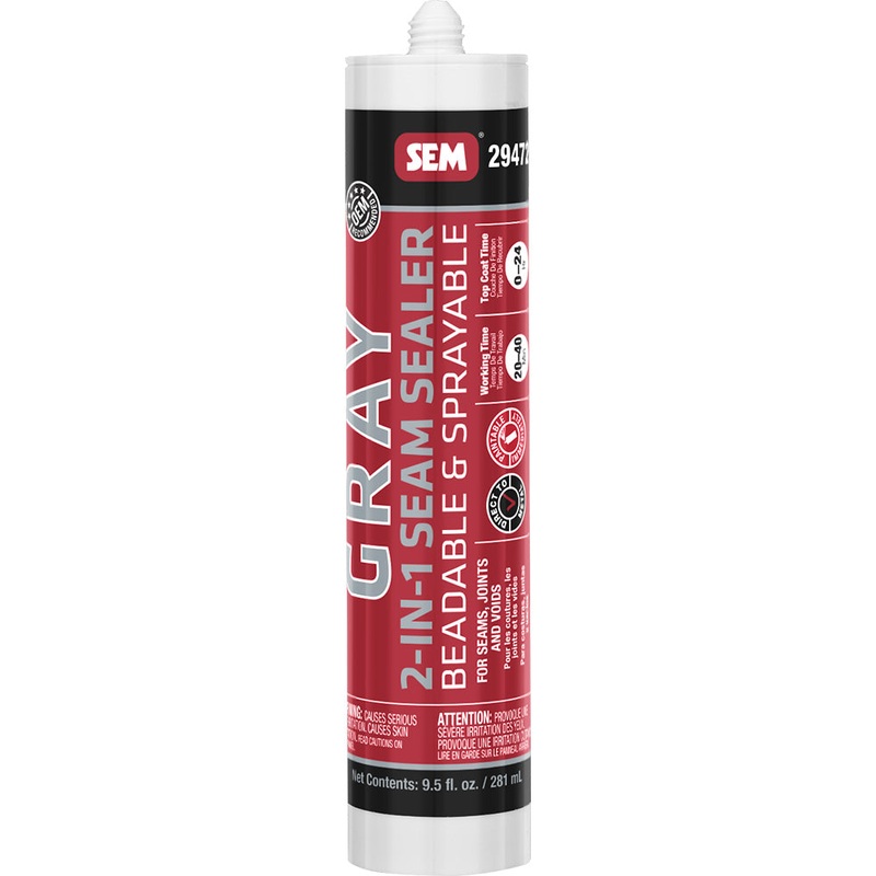 SEM 2-IN-1 Seam Sealer – 9.5oz Tube – Grey [29472]