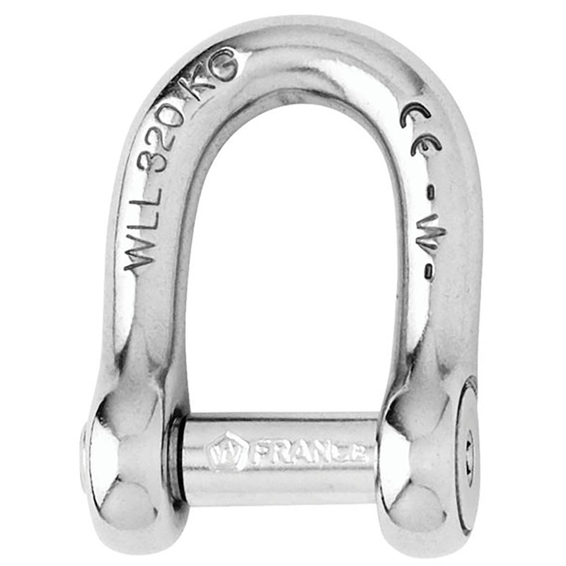 Wichard Self-Locking Allen Head Pin D Shackle – 8mm Diameter – 5/16″ [01304]