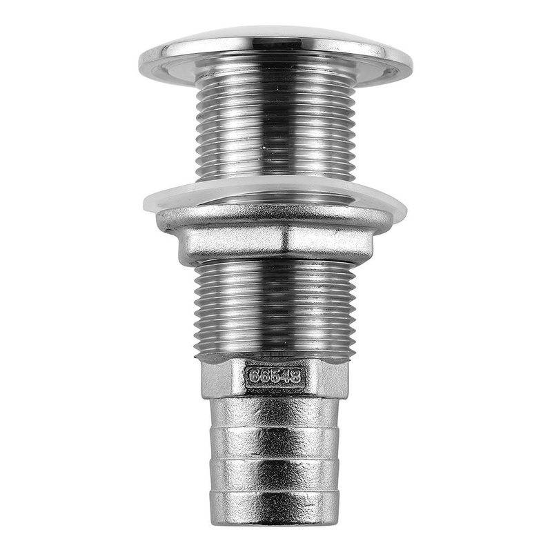 Attwood Stainless Steel Thru-Hull Standard Straight Barbed – 1″ Inner Diameter [66548-3]