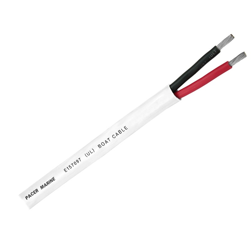 Pacer Duplex 2 Conductor Cable – 100′ – 16/2 AWG – Round Cable – Red, Black [WR16/2DC-100]