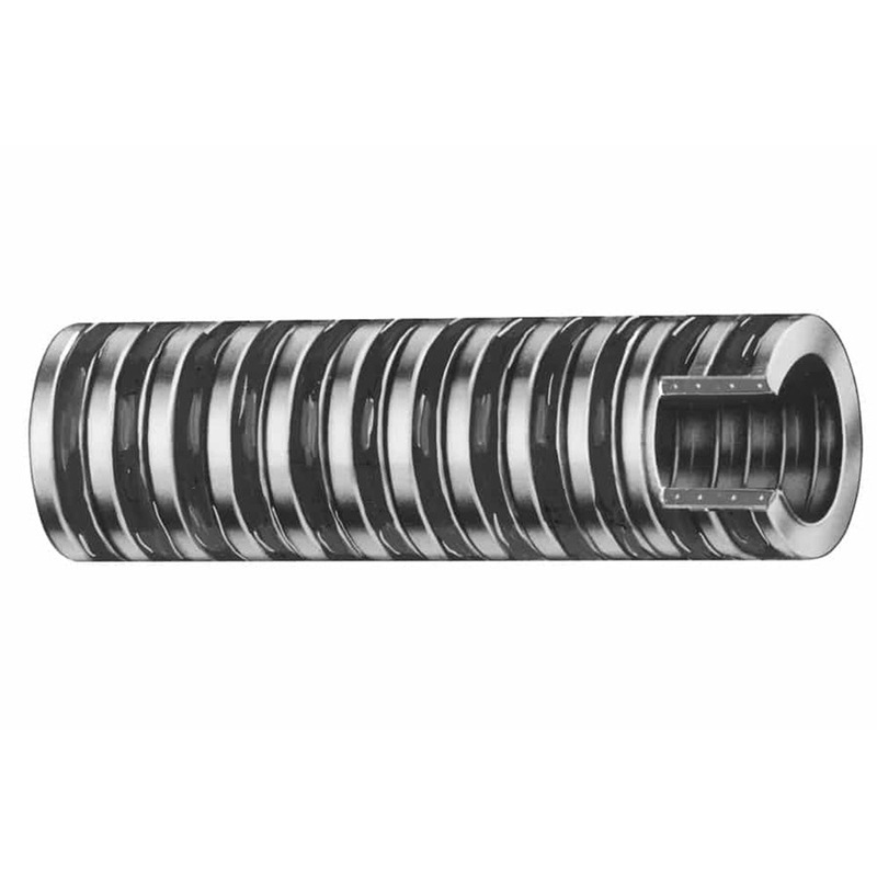 Trident Marine 1-1/8″ x 50 Heavy Duty PVC Bilge  Livewell Hose (FDA) – Clear w/Black Helix [147-1186]