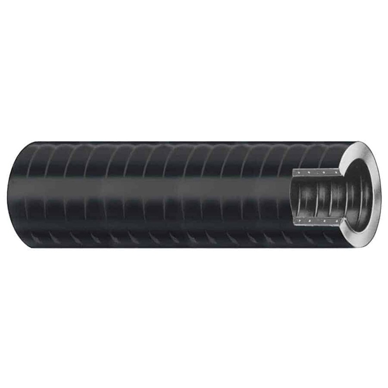Trident Marine 3/4″ x 50 VAC XHD Bilge  Live Well Hose – Hard PVC Helix – Black [149-0346]