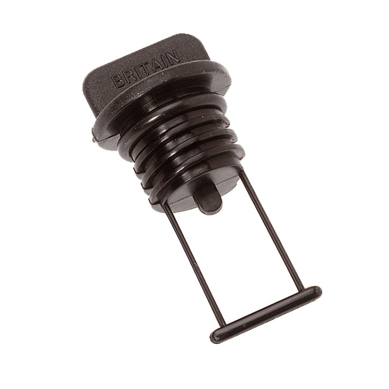 Barton Marine Drain Plug – Black 15mm (19/32″) [42357]