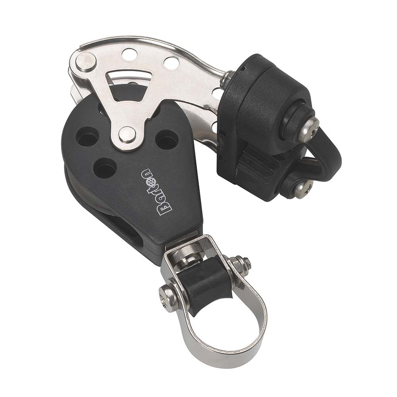 Barton Marine Size 3 Stanchion Lead Block – Single w/Becket  Cam Cleat [N03591]